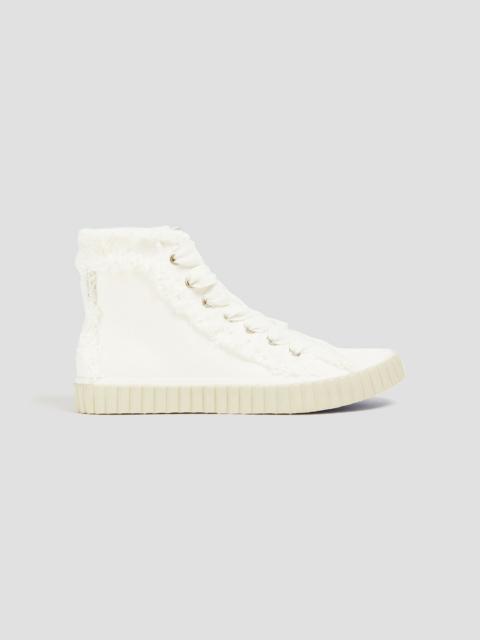 Zimmermann Frayed canvas high-top sneakers