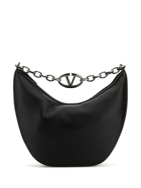 Valentino Black leather Hobo VLogo Moon shoulder bag