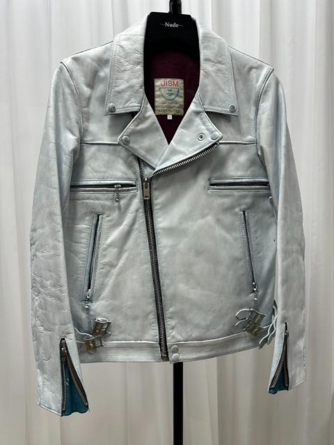 UNDERCOVER Undercover White Painted Leather Jacket