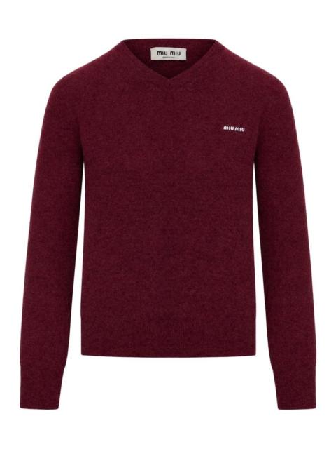 Miu Miu Miu Miu Women V-Neck Wool Sweater