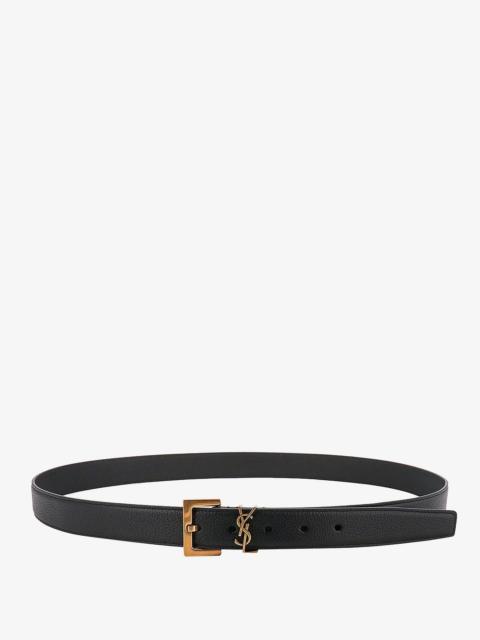 SAINT LAURENT Saint Laurent Leather Belt Black