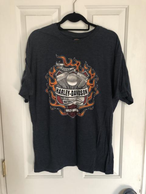 Other Designers Harley Davidson - Flaming Engine Harley Wisconsin Tee