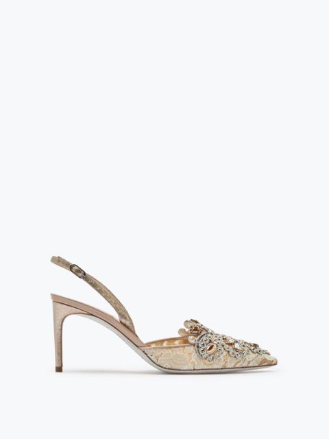 RENE CAOVILLA Veneziana Lace Slingbacks