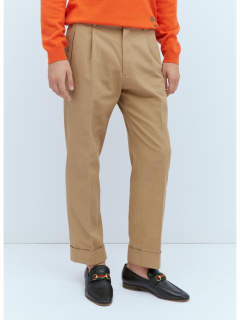 GUCCI Gucci Men Cotton Gabardine Tailored Pants