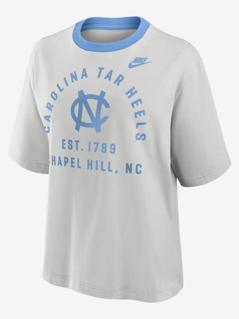 Nike North Carolina Legacy Arch Script Boxy Women's Nike College T-Shirt