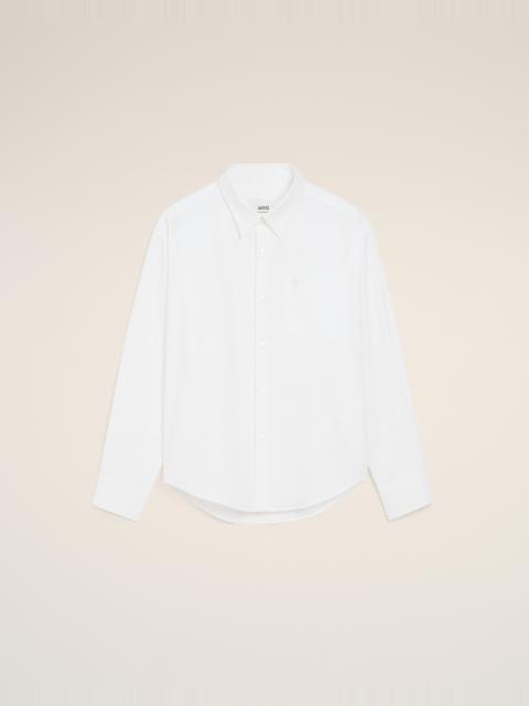 AMI Paris WHITE COTTON AMI DE COEUR BOXY SHIRT