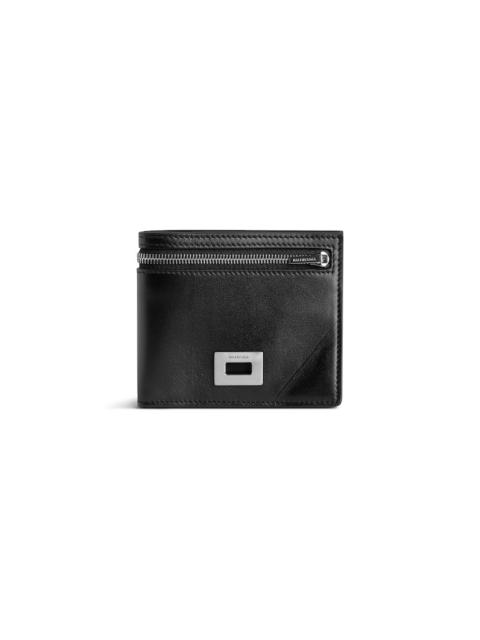 BALENCIAGA Men's Rodeo Square Folded Wallet  in Black