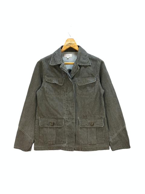 Other Designers Japanese Brand - BLACK DOG STRIPES CHORE JACKET #7983-194