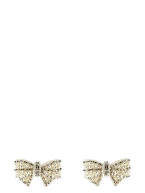 self-portrait 'Pearl Satin Bow' earrings