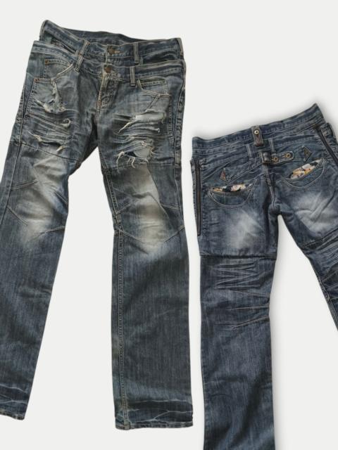 PPFM PPFM Archival Double Waisted Distressed Denim Japanese Brand