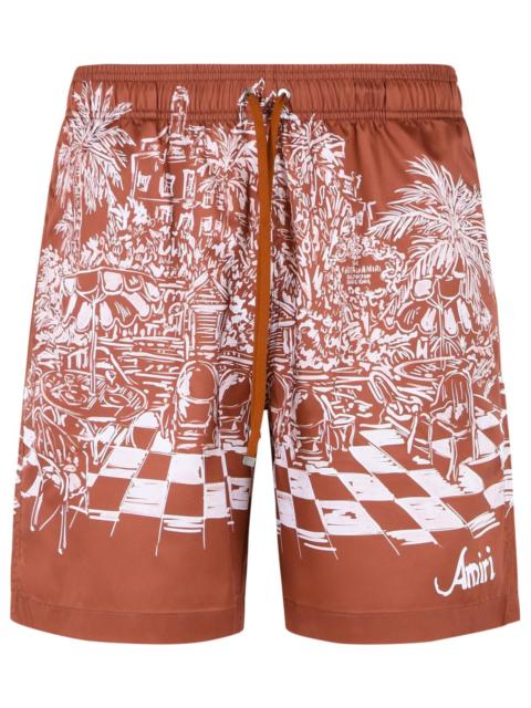 AMIRI Amiri Terracotta Polyester Swimsuit Men