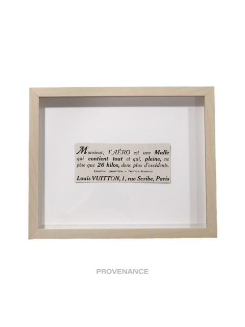 Louis Vuitton Louis Vuitton Antique Newsprint Ad - AERO TRUNK