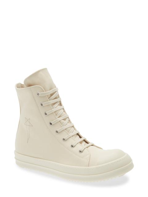Rick Owens DRKSHDW Rick Owens DRKSHDW High Top Sneaker in Milk/Pearl/Milk/Milk at Nordstrom