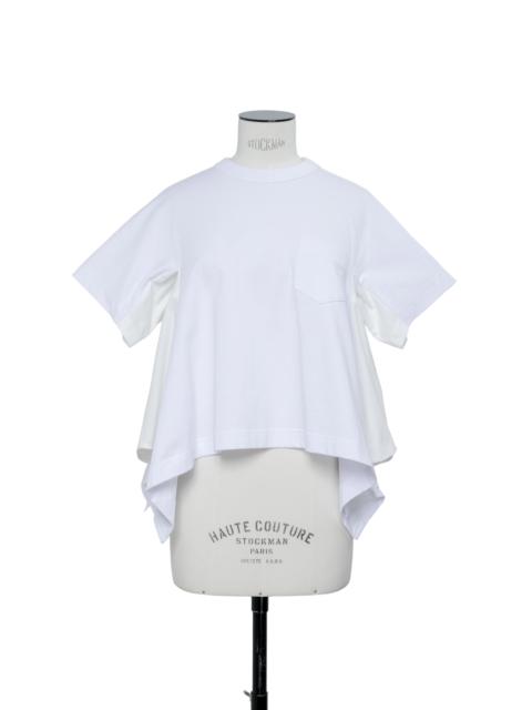 sacai Light Weight Denim x Cotton Jersey T-Shirt