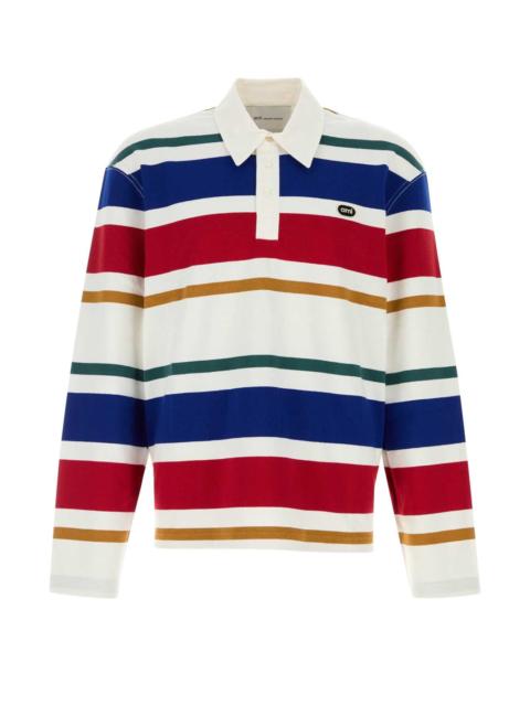 AMI Paris Ami Men Embroidered Cotton Polo Shirt