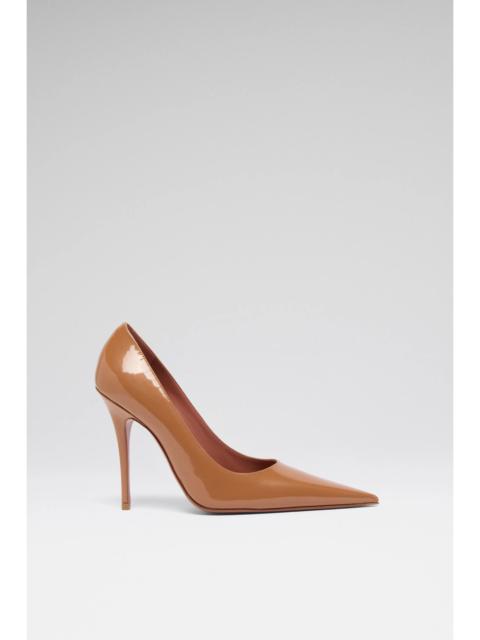 Amina Muaddi BARBARA PUMP 105 LATTE PEARLY PATENT
