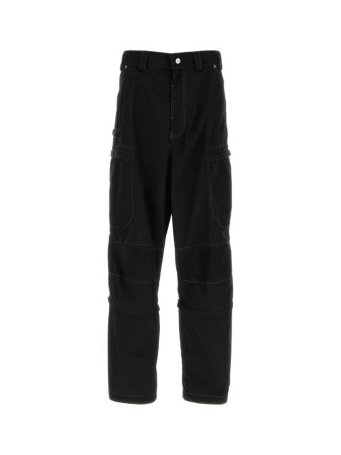 Balenciaga Men Black Cotton Cargo Pant