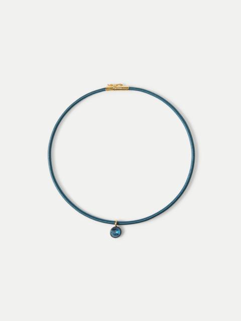 VERONICA BEARD TEAL CORD PENDANT NECKLACE