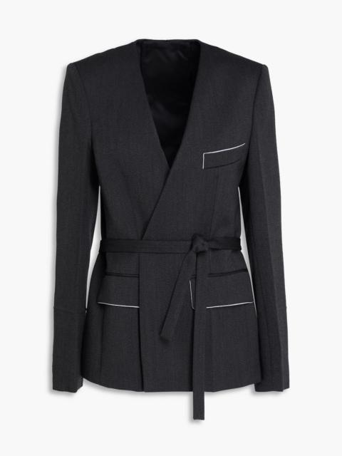 Victoria Beckham Belted wool-twill blazer