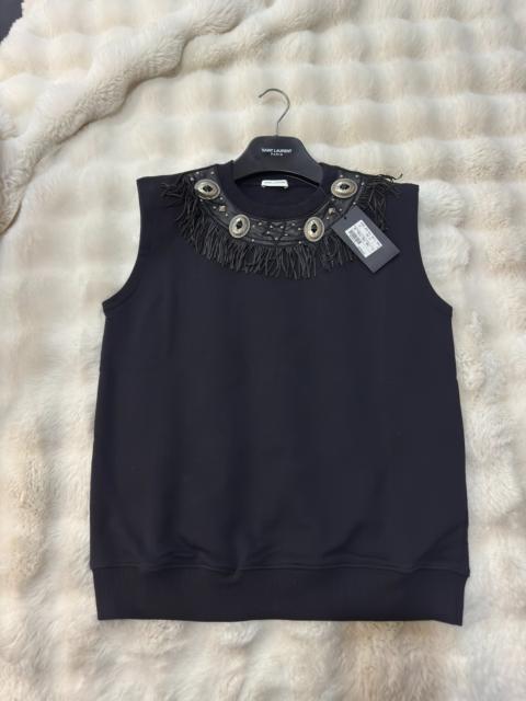 SAINT LAURENT Saint Laurent (YSL) Brand New 2014 Lambskin Tassel & Metal Detail Vest