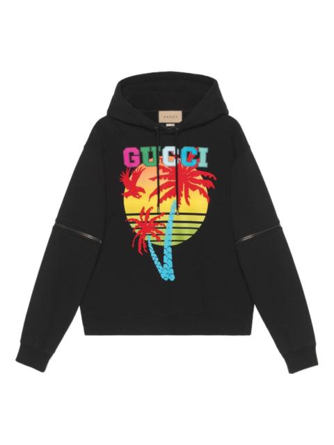 GUCCI Gucci Sunset Hooded Sweatshirt With Removable Sleeves 'Black' 700117-XJEOT-1082