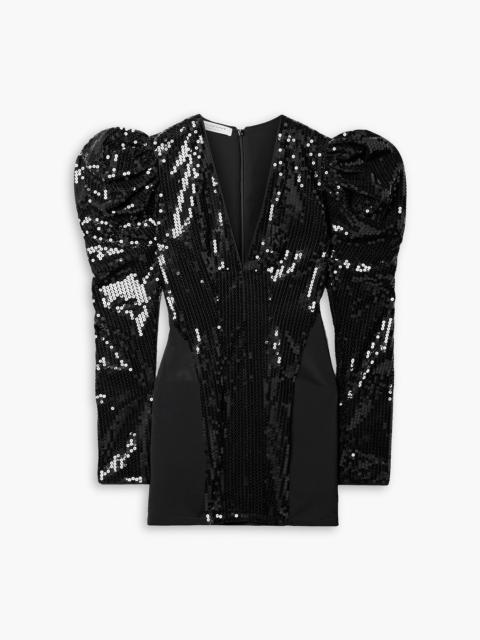 Other Designers Sequined mesh mini dress