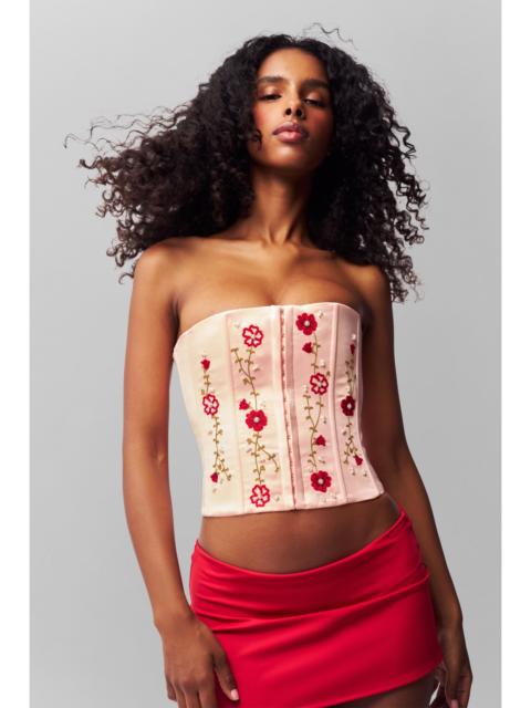 GUIZIO MEADOWS SATIN CORSET