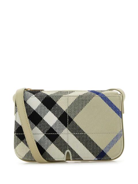 Burberry Burberry Women Embroidered Canvas Snip Crossbody Bag