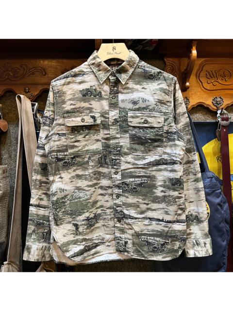 RRL by Ralph Lauren Ralph Lauren Double RL Oil Painting Print Shirt