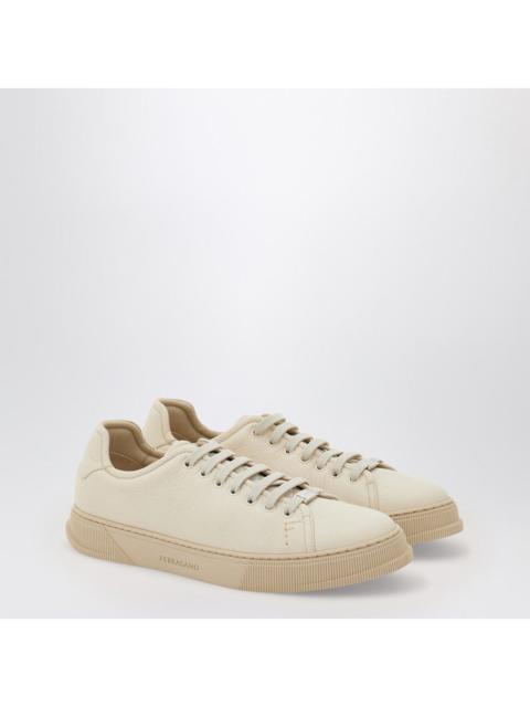 FERRAGAMO Ferragamo Mascarpone-Colored Leather Sneakers Men
