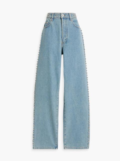 rabanne Studded high-rise straight-leg jeans