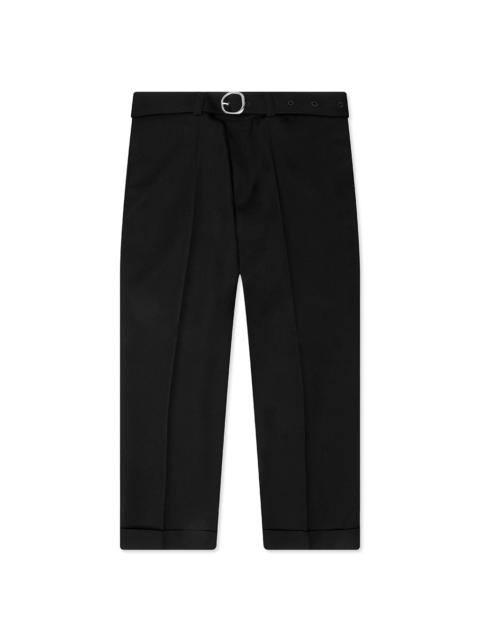 Jil Sander GABARDINE BELTED TROUSERS - BLACK