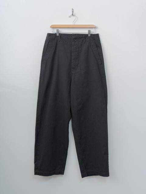 KAPTAIN SUNSHINE Cotton Drill Wide Pants - Black