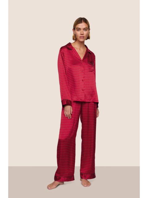 eberjey Inez Washable Silk Printed Long PJ Set
