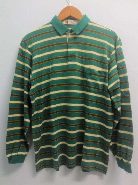 Other Designers Vintage - Vintage Hang Ten Striped Polo Shirt P Wing Ralph Lauren