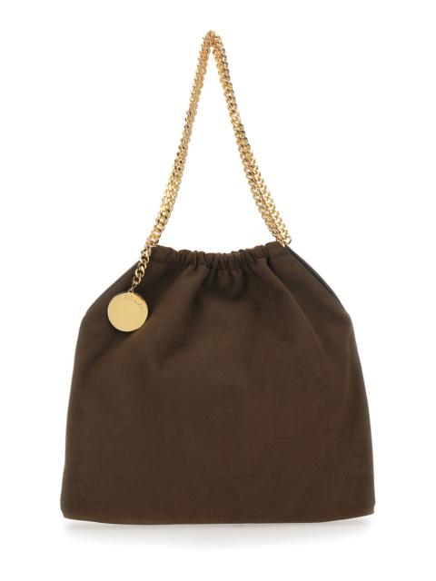 Stella McCartney Stella Mccartney Women Falabella Shoulder Bag With Chain Strap And Drawstring Closure In Brown Ecole