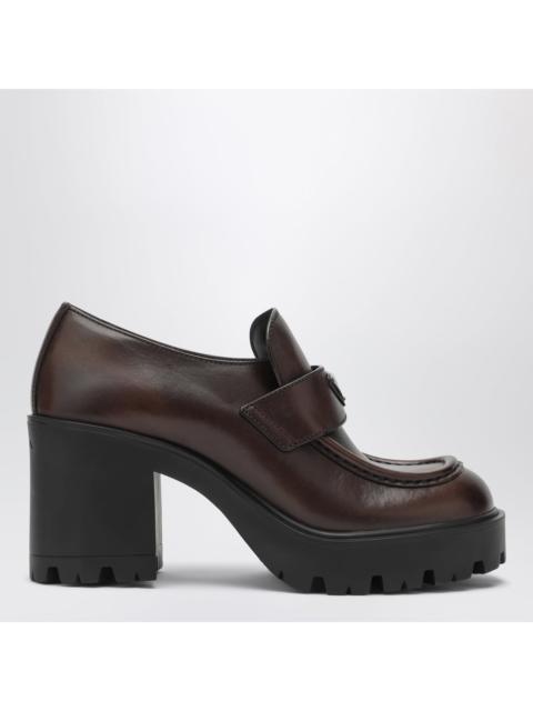 Prada Prada Brown Platform Heeled Loafers Women