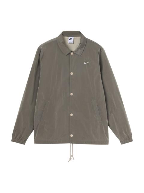 Men's Nike Solid Color Buckle Lapel Jacket Autumn Rattan Color DQ5006-206