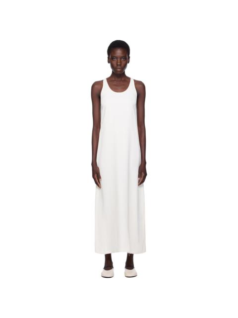 TOTEME Off-White Scoop-Neck Sablé Midi Dress