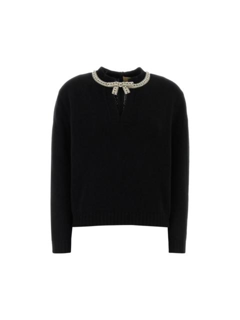 Valentino VALENTINO Black Wool Sweater New & Authentic (Women's size:8