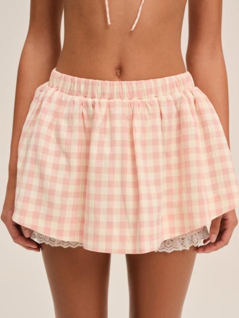 For Love & Lemons Petal Gingham Skort
