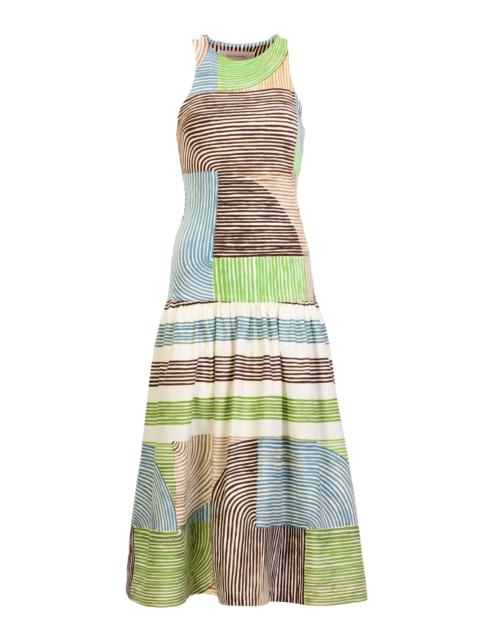 SILVIA TCHERASSI Jamelia Cotton Blend Midi Dress multi