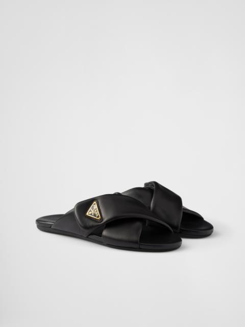 Prada Padded nappa leather slides
