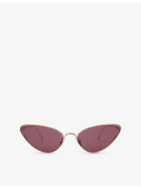 Loewe Shooting Star Cat-Eye Frame Metal Sunglasses