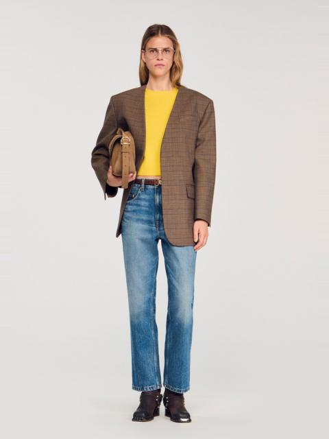 Sandro OVERSIZED CHECKED JACKET
