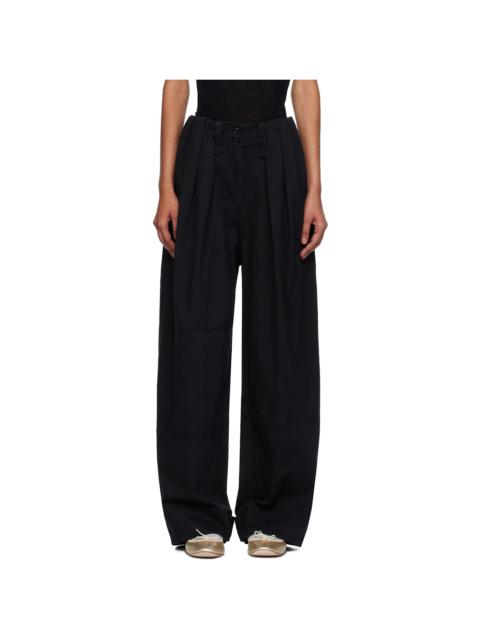 OPEN YY Black Full Gather Trousers