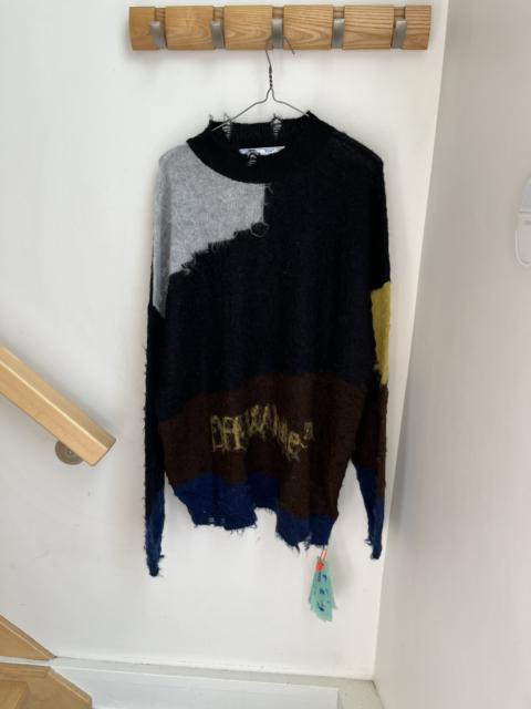 Off-White NWT - Off-White Distressed Mohair Sweater