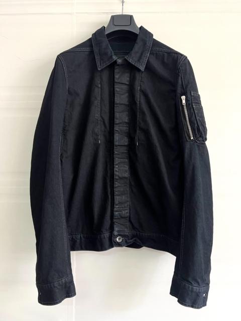 Rick Owens Rick Owens Vintage Metallic Zip Pocket Denim Drkshdw Worker Distressed Cotton Jacket