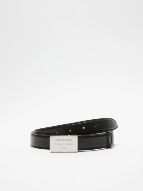 Acne Studios Engraved Logo leather belt - Black