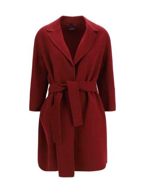 'S Max Mara 'S Maxmara Arona Virgin Wool Coat New Ruby
